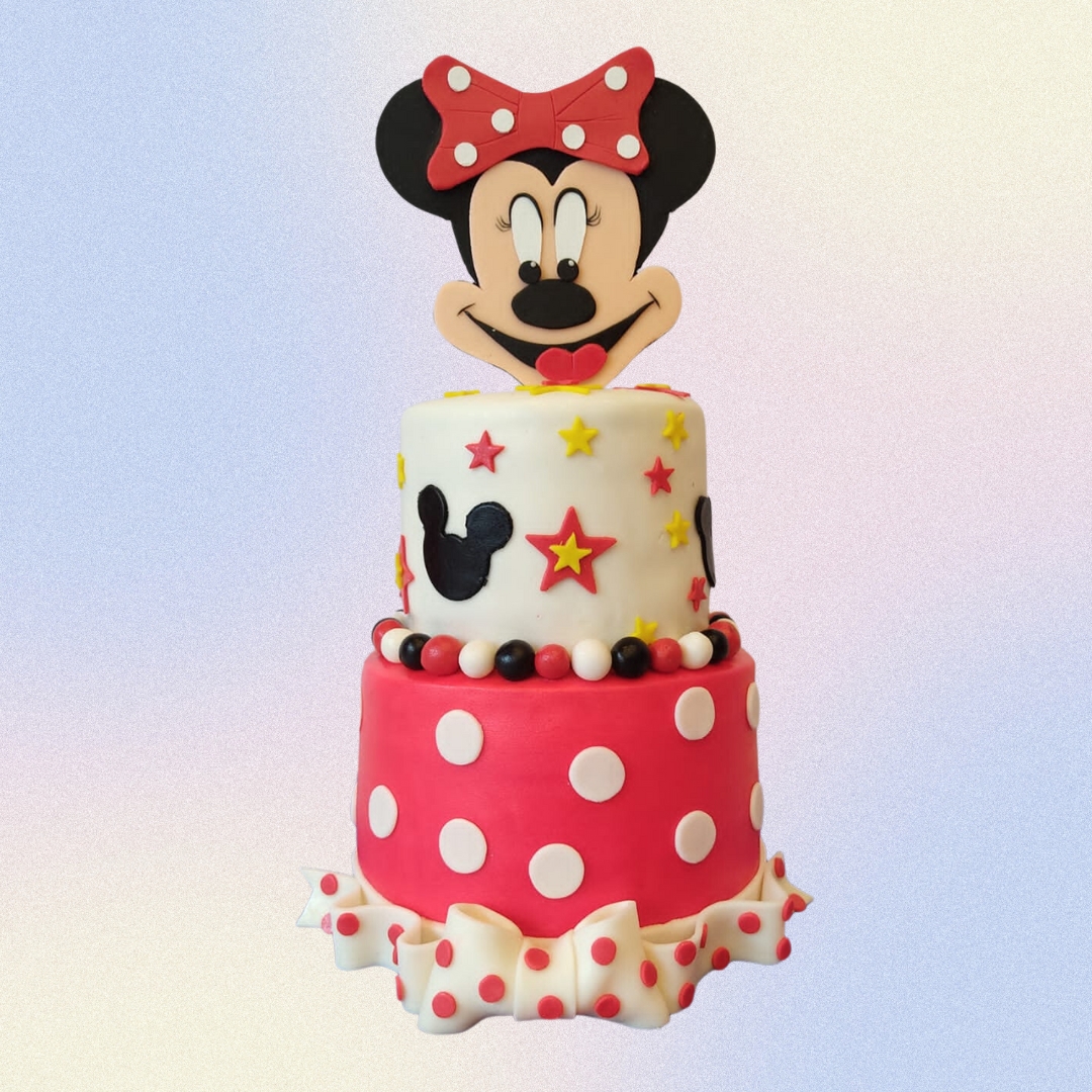 Garnished Two Tier Minnie Designed Cake for Kids to Bhopal, India