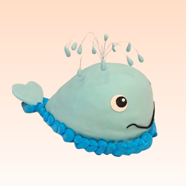 Amazing Baby Shark 3d Shape Kids Birthday Cake 3 kg Three-dimensional cake sculpted to look like Baby Shark character