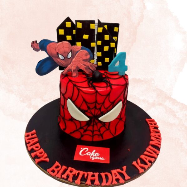 "A Amazing Spiderman 1 Kg Boys Birthday Cake, from Cake Square Chennai, perfect for young Spiderman fans."