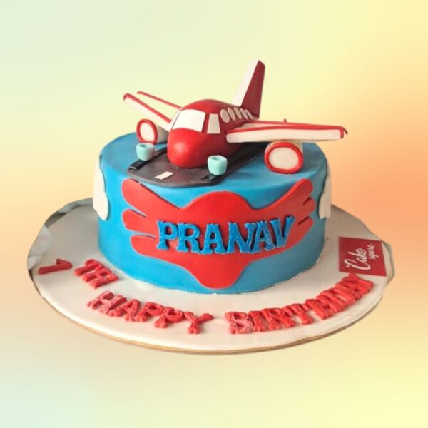 "An Awesome Aeroplane Theme Birthday Cake 1 Kg, from Cake Square Chennai, perfect for aviation enthusiasts."