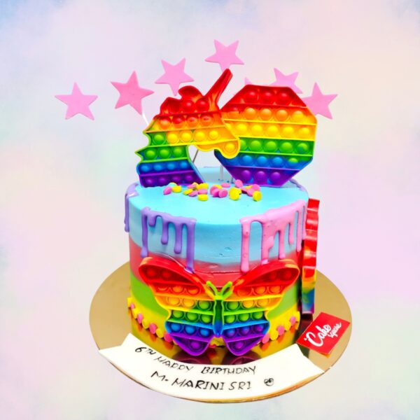 "A Best Colourful Pop-it Toys Birthday Cake 1 Kg, from Cake Square Chennai, perfect for kids who love trendy toys."