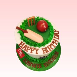 "A Best Cricket Bat And Ball Kids Birthday cake 1 kg, from Cake Square Chennai, perfect for young cricket enthusiasts."