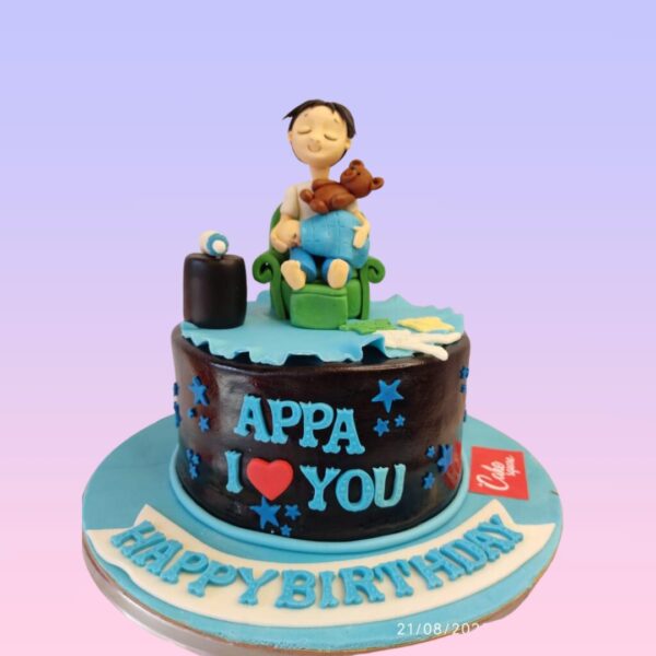 "A Best Daddy Ever Husbands Birthday Cake1 Kg, from Cake Square Chennai, celebrating fatherhood."