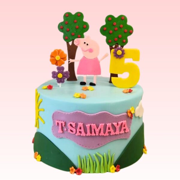 Best Silly Peppa Pig Kids Birthday Cake 2 Kg. A playful Peppa Pig-themed cake, perfect for a young child's birthday.