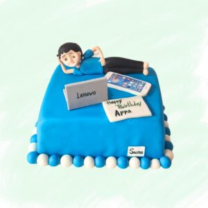 Best Young Dad Themed Birthday Cake 1 kg. Delightful young dad themed birthday cake with playful decorations