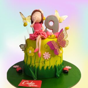 Charming Girls Birthday Cake 1 Kg. A charming and elegant cake, perfect for a little girl's birthday.