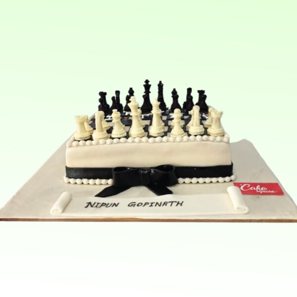 "A Cool Chess Board Birthday Cake 1 Kg, from Cake Square Chennai, ideal for chess enthusiasts."