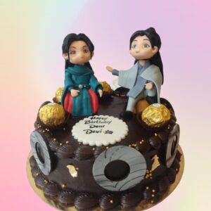 "A Perfect Bestie Theme Chocolate Birthday Cake 1 Kg, from Cake Square Chennai, ideal for celebrating your best friend."