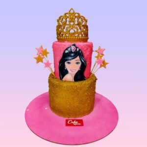 Sparkling Barbie Birthday Cake 5 Kg. A glamorous Barbie-themed cake, perfect for a sparkly celebration.