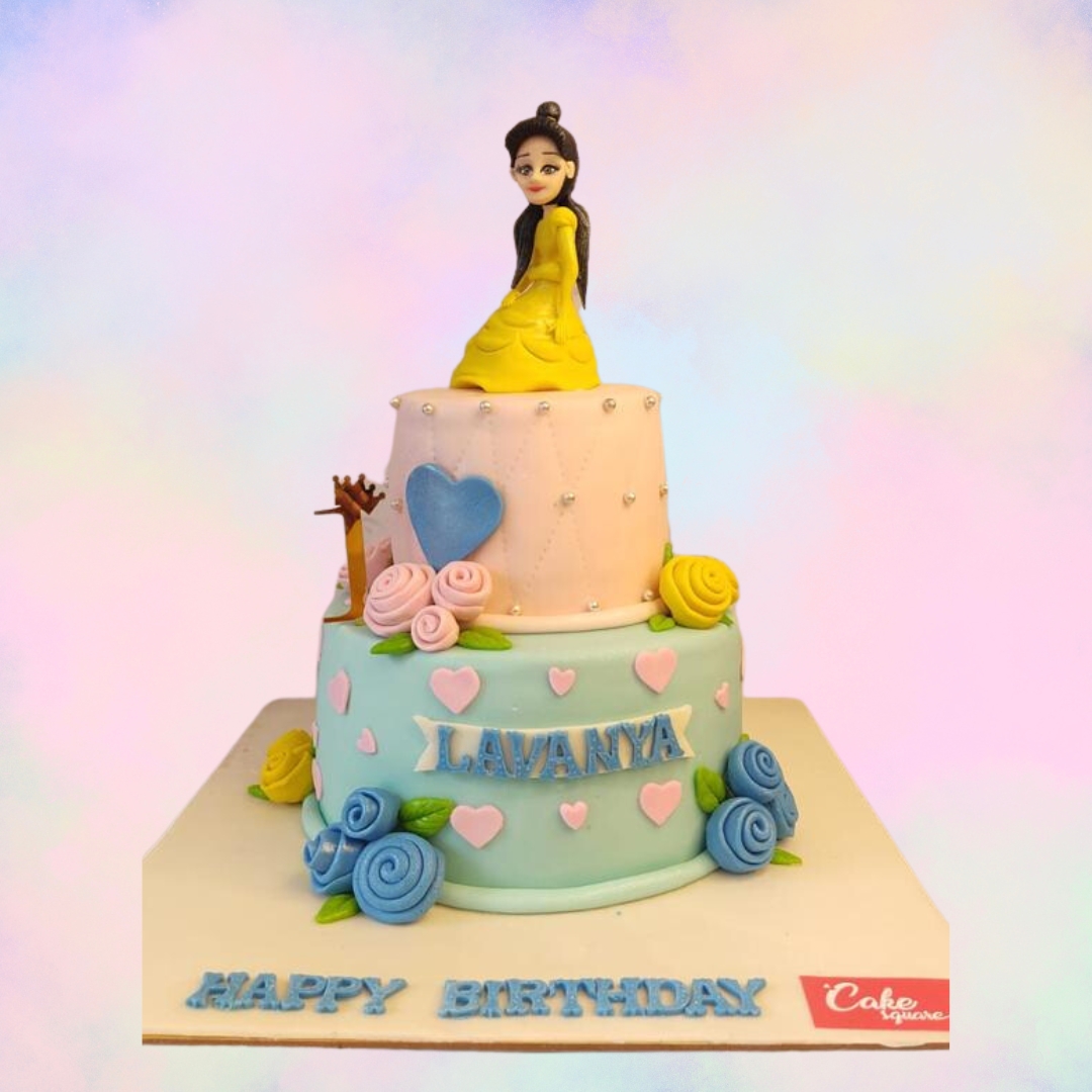 Cinderella themed birthday cake