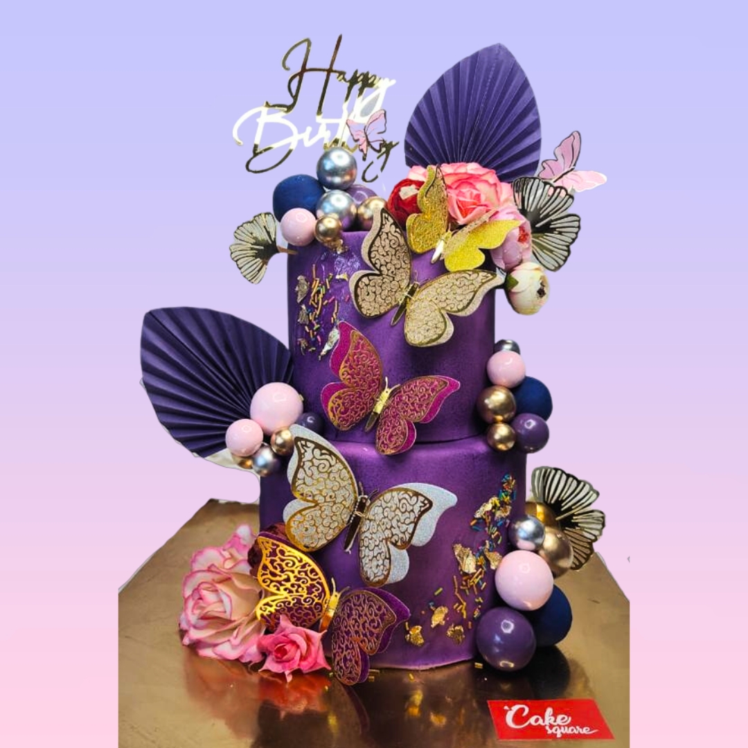 Premium Butterfly Theme Birthday Cake 06 - Cake Square Chennai | Cake ...