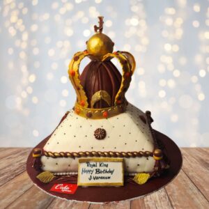 Best Crown pillow first birthday cake 4 kg. Elegant 4kg crown-shaped pillow cake for a regal first birthday celebration