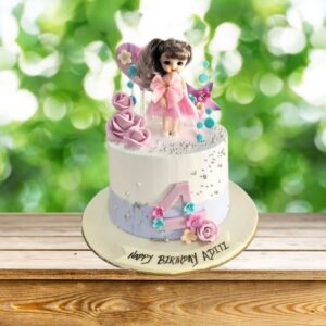 Best Lovely Little Barbie Girls Birthday Cake 2 Kg. A charming Barbie-themed birthday cake for a little girl.