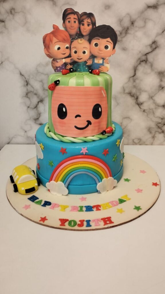 Cute Cocomelon Theme Birthday Cake-First Birthday Cake by Cake Square ...