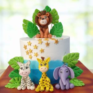 Perfect Animals second Birthday cake kids 1 Kg by Cake Square Chennai Online | Designer cakes near me | Best Cake shop in Chennai |