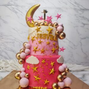 Superb First Birthday Cake 5 Kg featuring a luxurious and impressive design, perfect for a grand celebration.