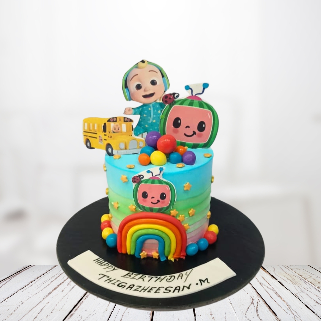 Awesome Cocomelon Theme Chocolate Birthday Cake 1 kg by Cake Square ...