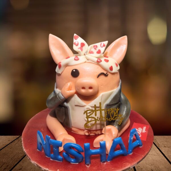 "A Awesome Pig Birthday Cake 3 Kg, from Cake Square Chennai, ideal for animal lovers and kids."