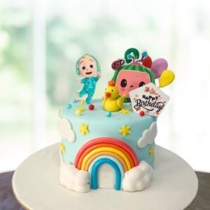 Colorful Best Cocomelon Birthday Cake 2 kg with beloved characters, musical notes, and cheerful decorations