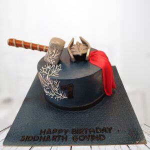 "A Thor's Thor's Hammer Birthday Cake 1 Kg, from Cake Square Chennai, perfect for fans of Norse mythology and superheroes."