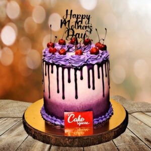 2 kg Best Purple Mothers Day Cake with lavender accents for Mother's Day.