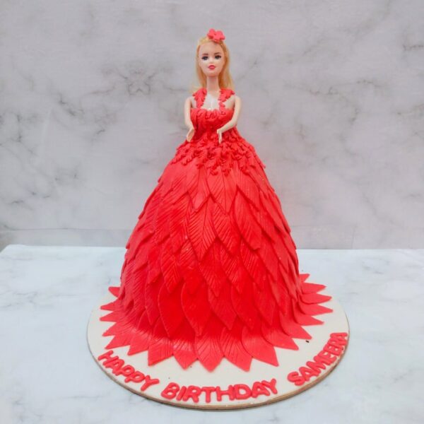 Beautiful Barbie 2 Kg Cake. A stunning Barbie-themed birthday cake.