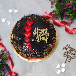 Delicious Chocolate Cake 1 Kg Mother's Day Cake with elegant Mother's Day decorations.