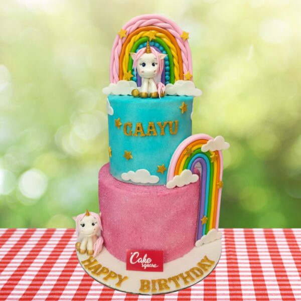 Simply Unicorn Girls Birthday Cake 4 Kg. A magical unicorn-themed birthday cake for a little girl.