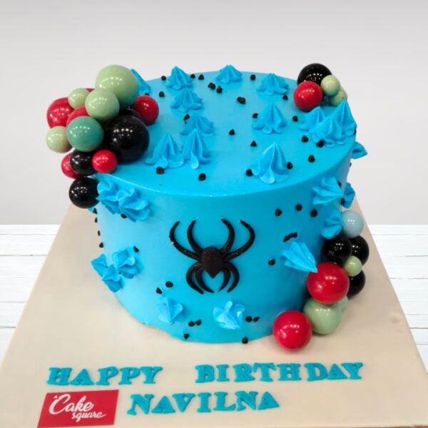 "A Spider-man Cream Birthday Cake 1 Kg, from Cake Square Chennai, ideal for superhero fans."