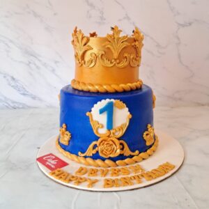 Amazing Crown Birthday Cake 1 Kg with playful crown design, pastel colors, and sparkling decorations fit for young royalty