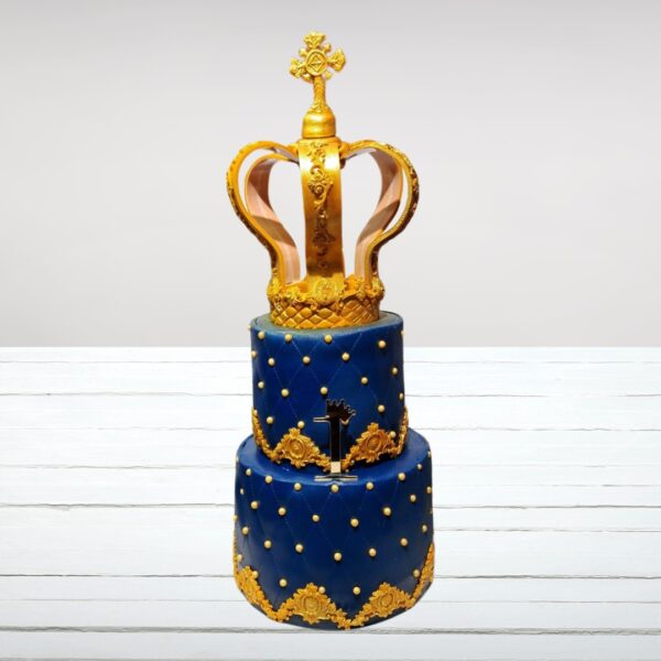 Awesome 5 Kg Crown Theme Birthday Cake with elaborate golden crown design, royal accents, and regal decorations fit for royalty