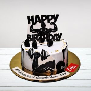 "An Awesome Gym Body Birthday Cake 1 Kg, from Cake Square Chennai, ideal for fitness enthusiasts."