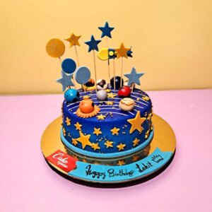 "An Awesome Universe Kids Birthday Cake 1 Kg, from Cake Square Chennai, perfect for young space enthusiasts."