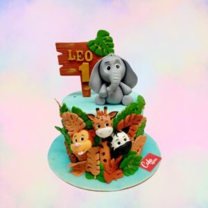 1 Kg Animal Themed Children Birthday Cake, by Cake Square