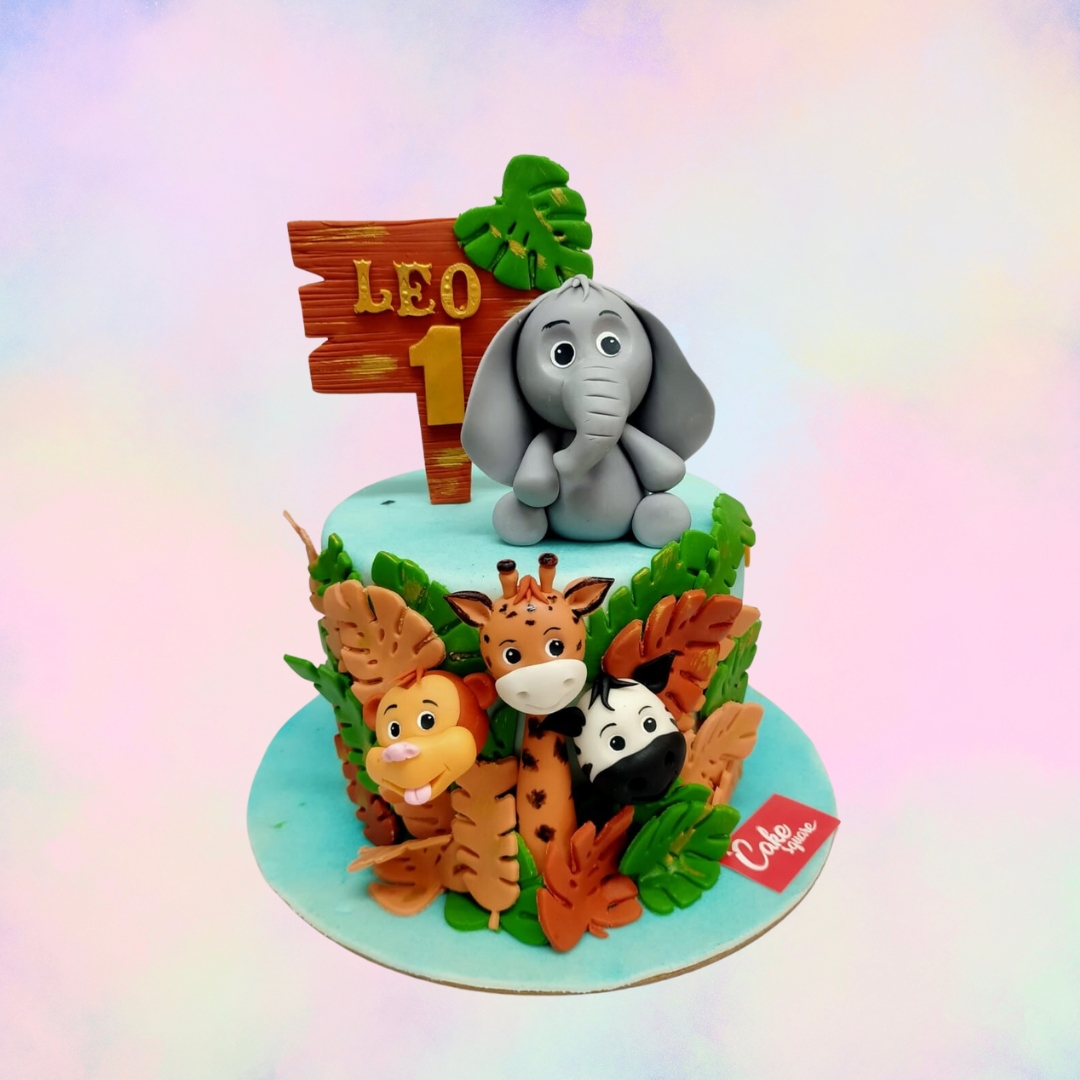 1 Kg Animal Themed Children Birthday Cake, by Cake Square