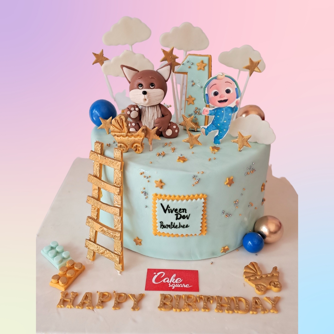 1kg Climbing To One Theme Birthday Cake from Cake Square