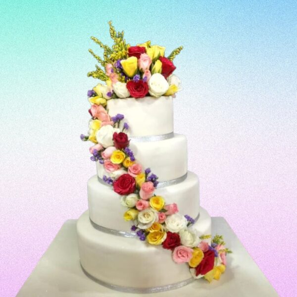 4 Tier New Customised Wedding Cake from Cake Square Chennai.