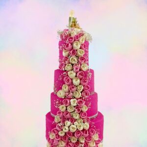 Amazing Elegant Pink Wedding Cake 9 Kg from Cake Square Chennai.