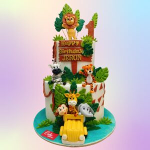 Animal Theme Kids First Birthday Cake 4 Kg, by Cake Square Chennai