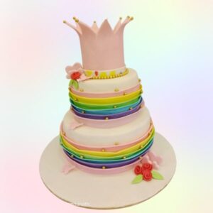 "Beautiful Girls Birthday Cake 4 Kg with elegant and intricate designs, perfect for a large, stylish girls' birthday celebration."