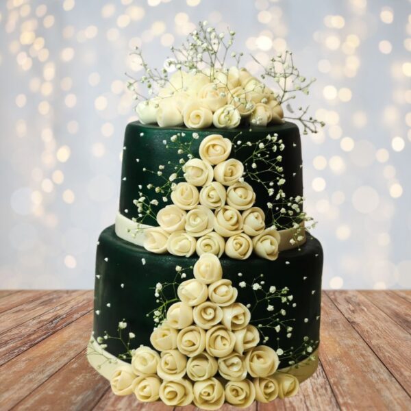 Bridal Green Wedding Cake 5 Kg from Cake Square Chennai.