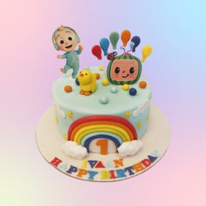 "Cocomelon Theme 1 Kg Kids Birthday Cake with colorful designs perfect for children's celebrations."