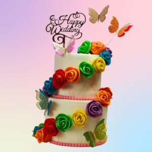 Colourful Roses Wedding Cake 5 Kg from Cake Square Chennai.