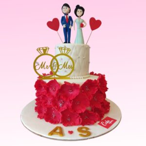 Cute Couple Wedding Cake 3 Kg from Cake Square Chennai.