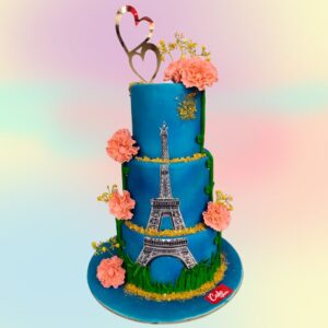 Fancy Paris Theme Wedding Cakes 7 Kg from Cake Square Chennai.