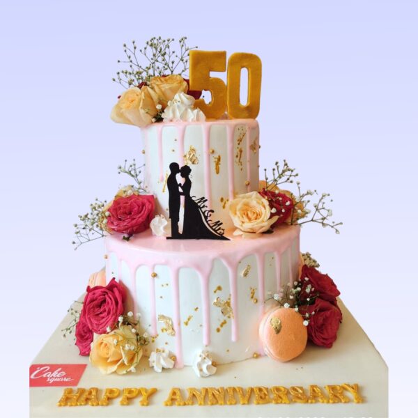 Flowers Theme Wedding 4 Kg Cake from Cake Square Chennai.