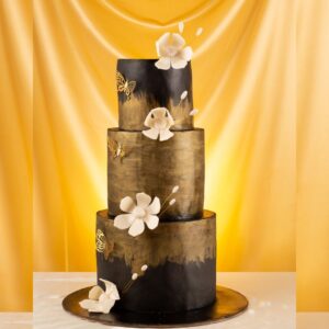 Golden Butterfly 4 kg Wedding Cake from Cake Square Chennai.