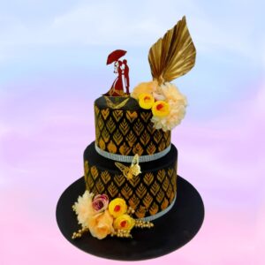 Golden Special Wedding Theme Cakes 4 Kg from Cake Square Chennai.