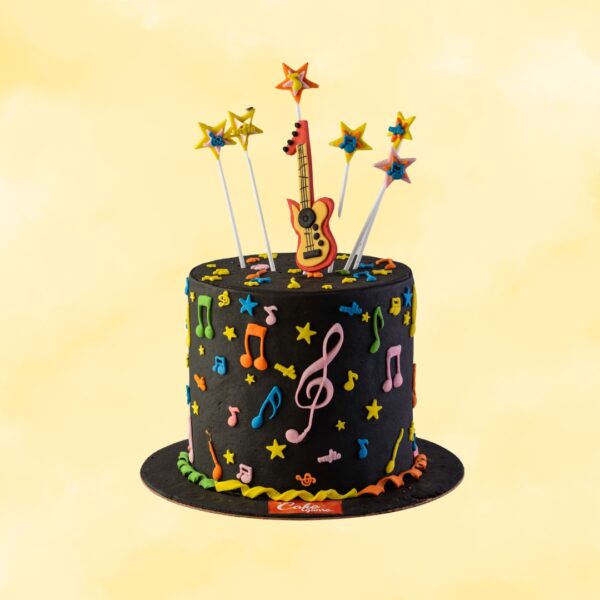 Guitar Themed Birthday Cake 1 kg by Cake Square