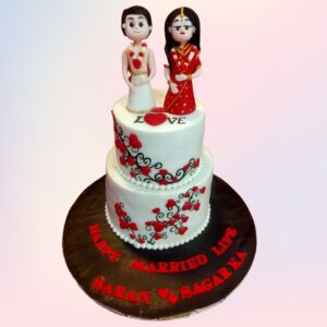 Enchanting Lovely Wedding engagement 4 kg Cake featuring soft hues, delicate floral motifs, and heartfelt details that capture the romance of the occasion, crafted by Cake Square Chennai.